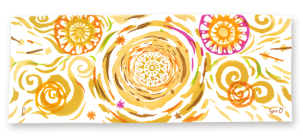 手ぬぐい 時感 Blood-type typeO