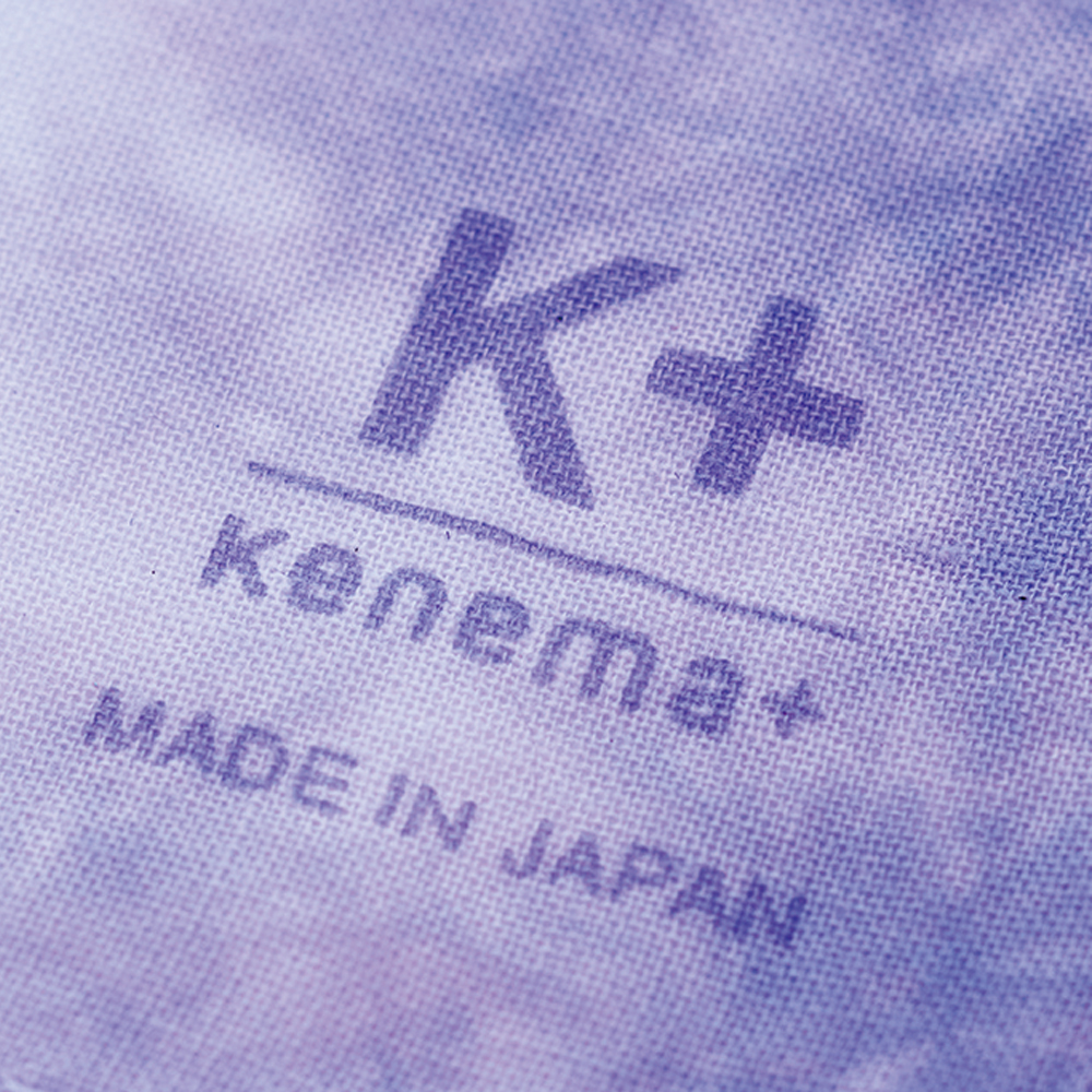 【kenema+】筒染めハンカチロゴ部分